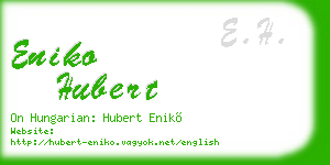 eniko hubert business card
